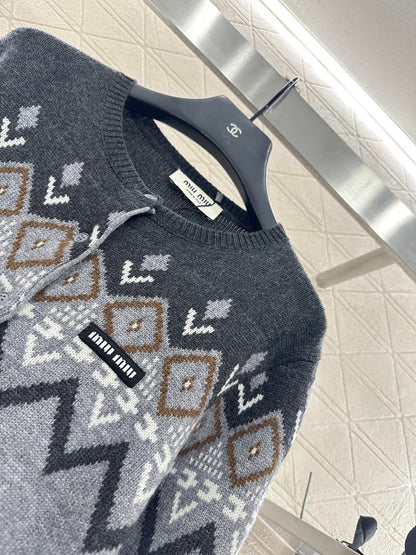 Mi 25 Scarf + Crochet Cardigan Two-Piece Set