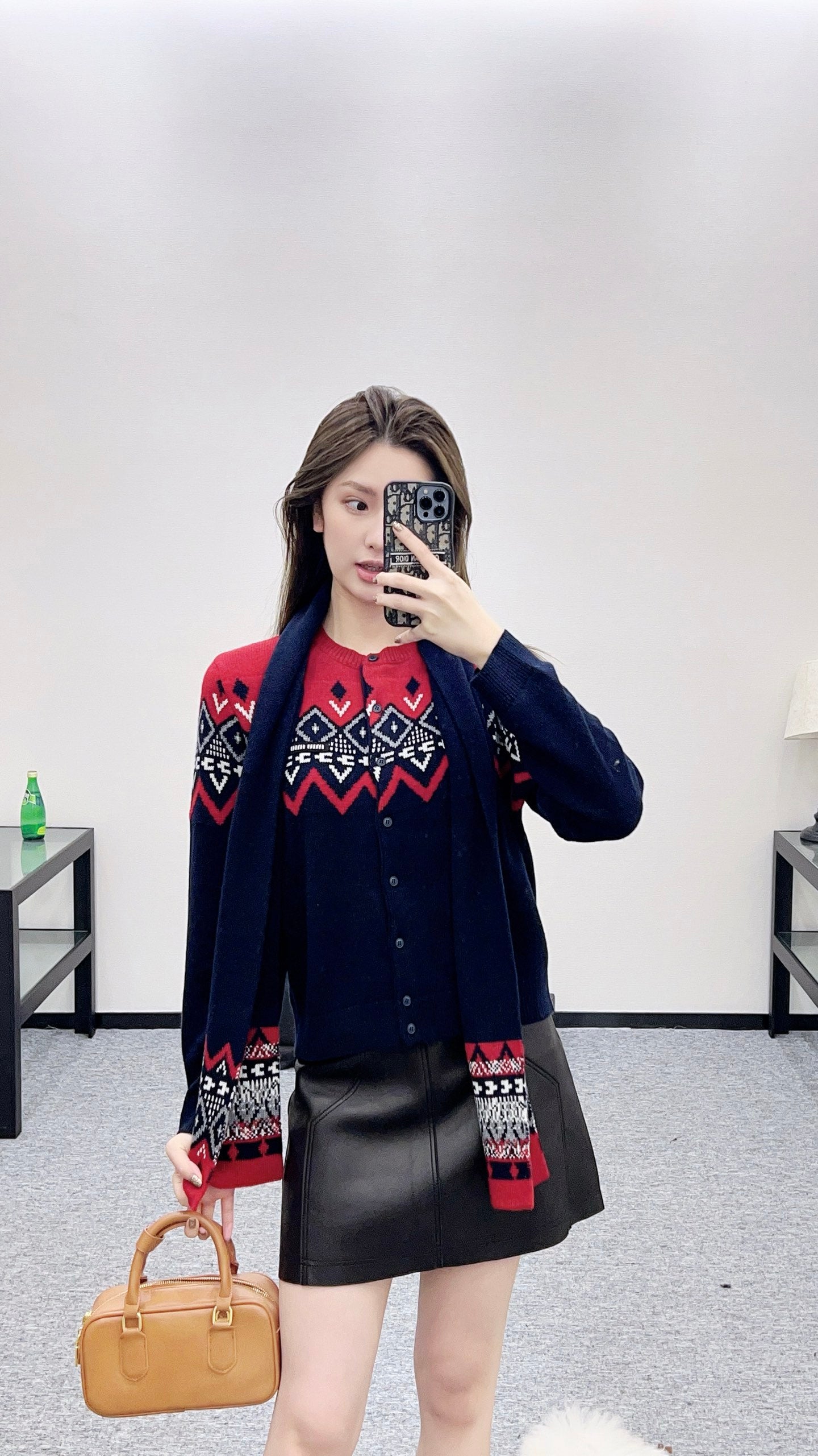 Mi 25 Scarf + Crochet Cardigan Two-Piece Set