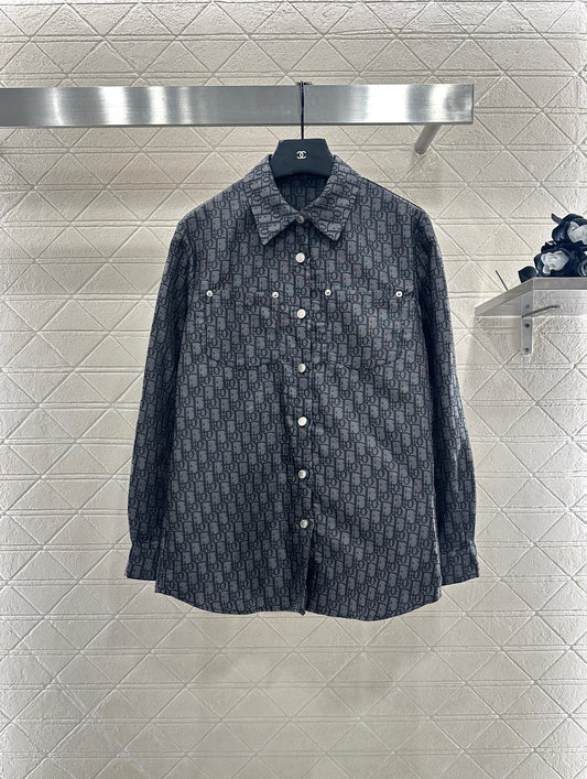 Di 25 jacquard lapel shirt