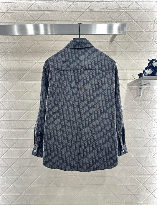 Di 25 jacquard lapel shirt