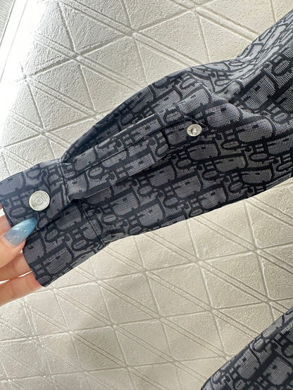 Di 25 jacquard lapel shirt